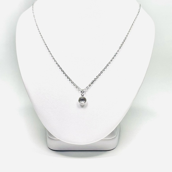 April Swarovski Crystal Necklace, Diamond Swarovski Crystal, Handmade - Picture 4 of 5